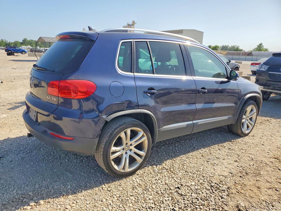 2012 Volkswagen Tiguan VIN WVGAV7AX2CW547908 COPART salvage auction — REAR END, Ks - Cert Of Title-Salvage, sold $175 on 2026-08-11 (photo 3)