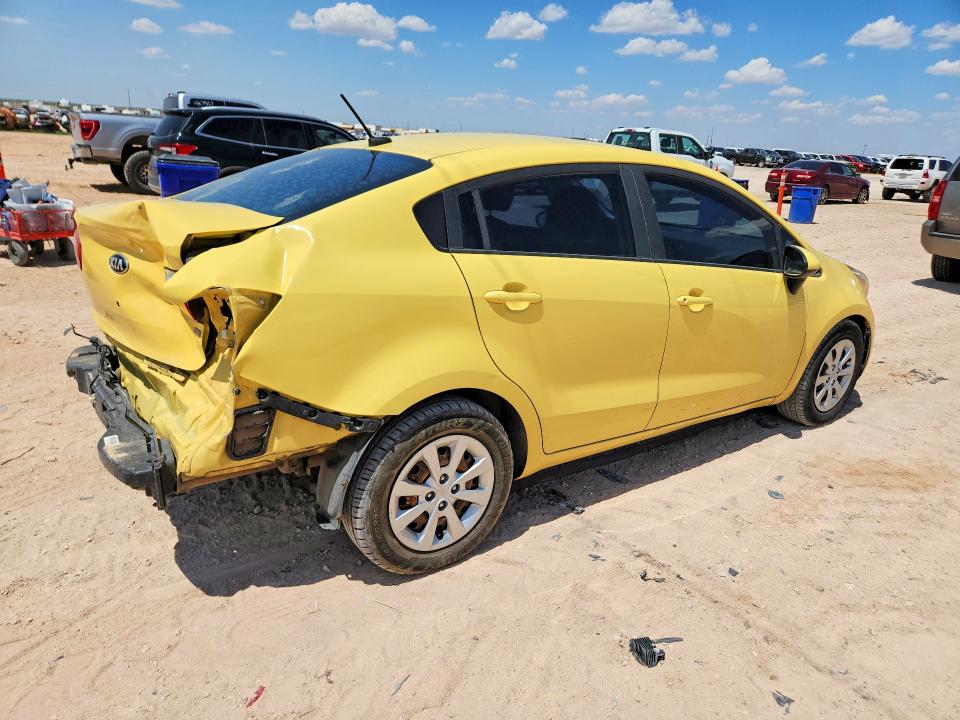 2016 Kia Rio VIN KNADM4A37G6684071 COPART salvage auction — REAR END, Tx - Salvage Vehicle Title, sold $400 on 2026-07-15 (photo 3)