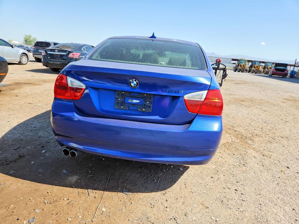 2007 BMW 3 series VIN WBAVC53587FZ79661 COPART salvage auction — REAR END, AZ - CERTIFICATE OF TITLE, sold $525 on 2026-07-31 (photo 6)