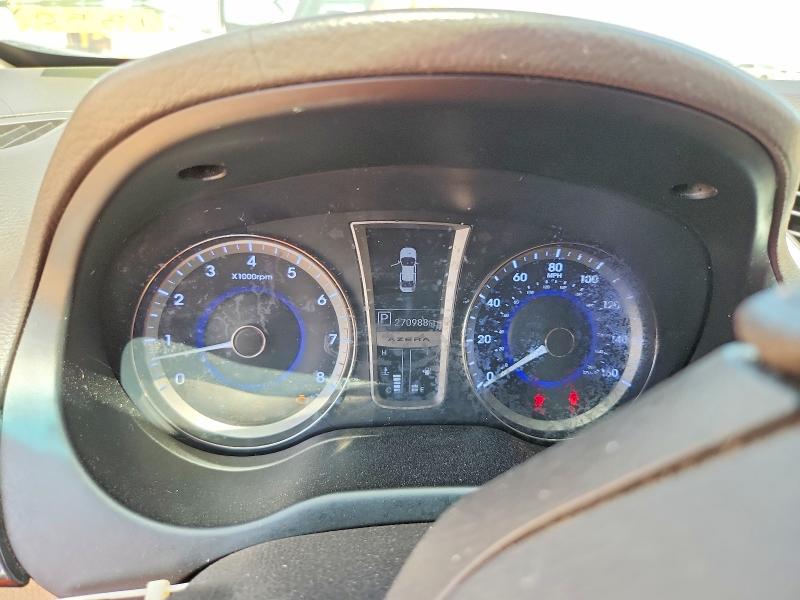 2012 Hyundai Azera VIN KMHFH4JG1CA189726 COPART salvage auction — FRONT END, TX - SALVAGE VEHICLE TITLE, sold $10 on 2026-07-30 (photo 9)