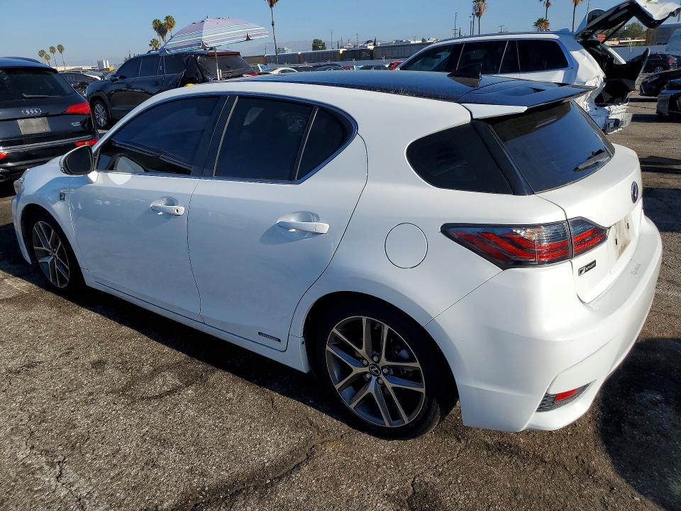 2017 Lexus Ct VIN JTHKD5BH9H2287625 COPART salvage auction — MINOR DENT/SCRATCHES, Ca - Dis/Dlr/Exp Only Clean Title (P), sold $7,700 on 2026-08-07 (photo 2)