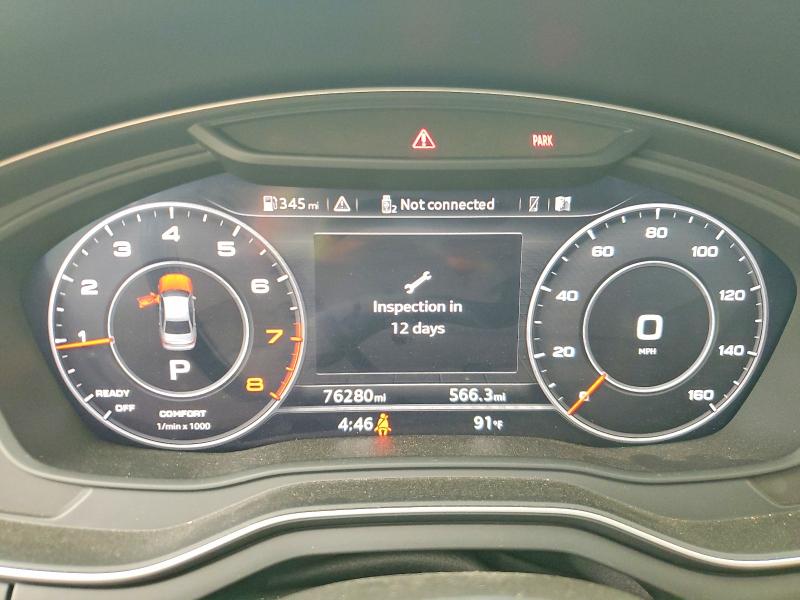 2017 Audi A4 VIN WAUFNAF46HA150435 COPART salvage auction — FRONT END, Ny - Mv-907A Salvage Certificate, sold $7,900 on 2026-07-27 (photo 9)