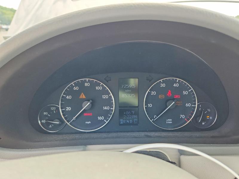2007 Mercedes-benz C-klasse VIN WDBRF92H17F928564 COPART salvage auction — FRONT END, Pa - Cert Of Title, sold $1,728 on 2026-08-06 (photo 9)