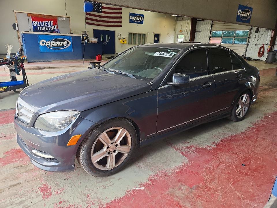2011 Mercedes-benz C class VIN WDDGF5EB6BR181100 COPART salvage auction — SIDE, NV - SALVAGE TITLE, sold $225 on 2026-07-27 (photo 1)