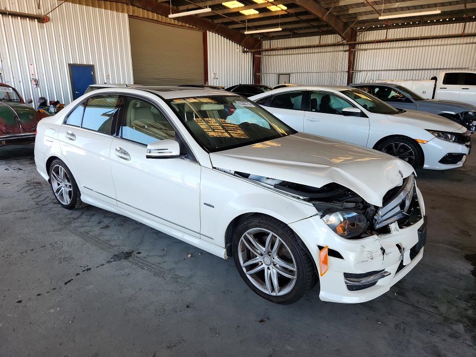 2012 Mercedes-benz VIN WDDGF4HB4CR220824 COPART salvage auction — FRONT END, Ca - Salvage Certificate, sold $250 on 2026-08-10 (photo 4)