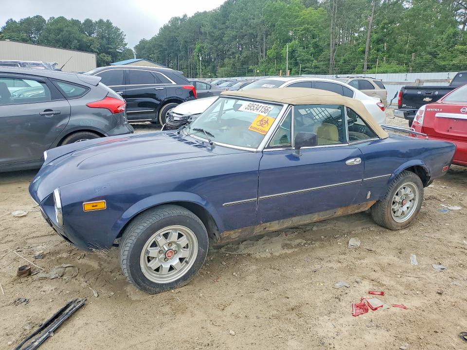 1982 Fiat 124 spider VIN ZFAAS00B4C8188146 COPART salvage auction — MECHANICAL, Nj - Certificate Of Title, sold $375 on 2026-07-28 (photo 1)