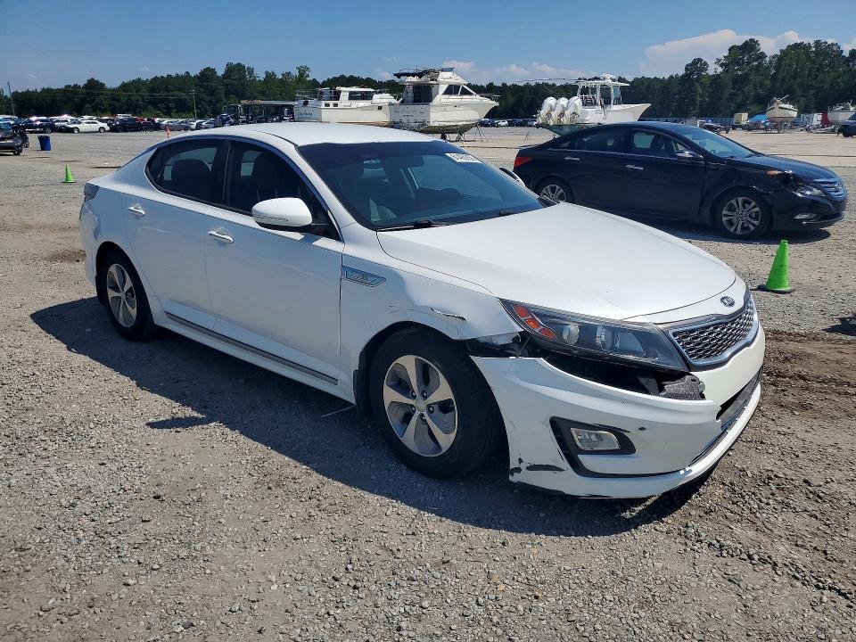 2015 Kia Optima hybrid VIN KNAGM4AD8F5077445 COPART salvage auction — FRONT END, NC - DEALER ONLY CLEAN TITLE, sold $250 on 2026-07-27 (photo 4)