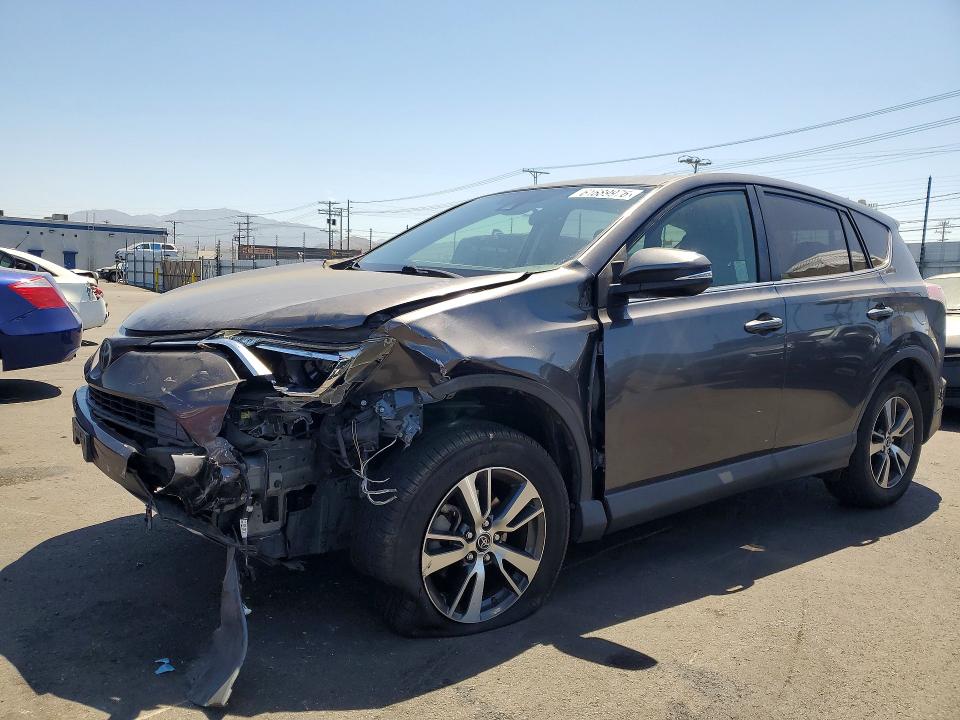 2018 Toyota Rav 4 VIN JTMWFREV0JJ725031 COPART salvage auction — FRONT END, Ca - Salvage Certificate, sold $2,950 on 2026-07-27 (photo 1)