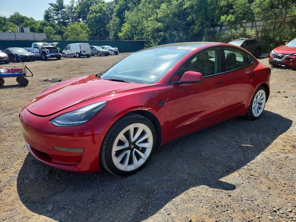 2022 Tesla Model 3 VIN 5YJ3E1EA5NF187783 COPART salvage auction — MECHANICAL, PA - CERT OF TITLE, sold $175 on 2026-07-22 (photo 1)