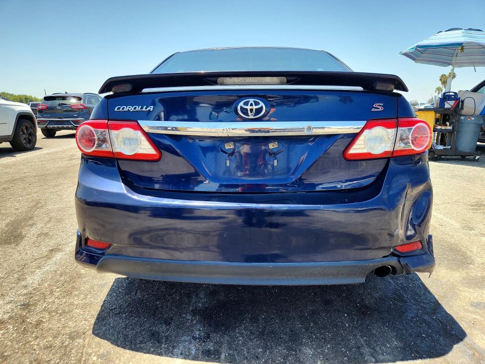 2013 Toyota Corolla VIN 5YFBU4EE2DP201399 COPART salvage auction — VANDALISM, CA - DIS/DLR/EXP ONLY CLEAN TITLE (P), sold $225 on 2026-07-24 (photo 6)