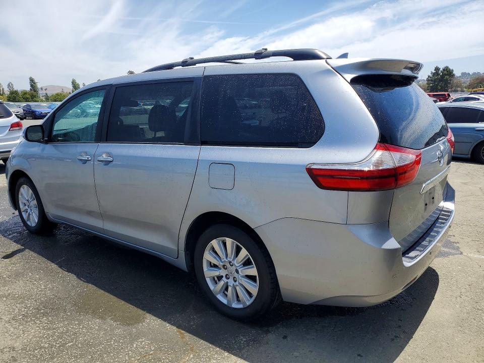 2017 Toyota Sienna VIN 5TDDZ3DCXHS186152 COPART salvage auction — MINOR DENT/SCRATCHES, CA - CERTIFICATE OF TITLE (P), sold $11,500 on 2026-07-21 (photo 2)