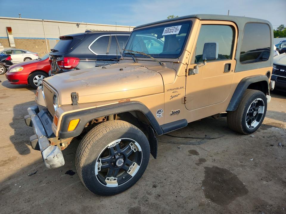 1999 Jeep Wrangler / VIN 1J4FY19S3XP467227 COPART salvage auction — FRONT END, Ct - Certificate Of Title, sold $1,650 on 2026-08-01 (photo 1)