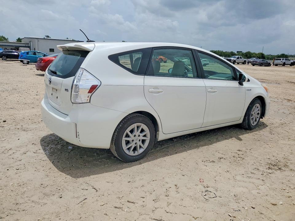 2012 Toyota Prius VIN JTDZN3EU6C3024182 COPART salvage auction — SIDE, TX - SALVAGE VEHICLE TITLE (P), sold $2,650 on 2026-07-23 (photo 3)