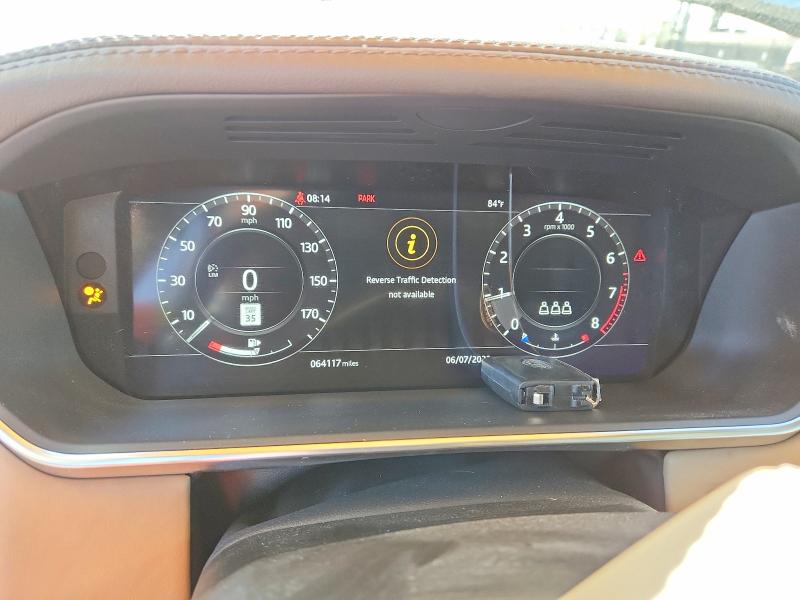 2019 Land rover RANGE ROVER VIN SALGS2RE4KA531081 COPART salvage auction — FRONT END, Ca - Salvage Certificate, sold $17,700 on 2026-07-29 (photo 9)