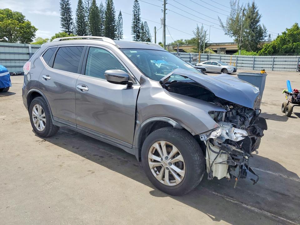 2016 Nissan Rogue VIN KNMAT2MV9GP678096 COPART salvage auction — FRONT END, FL - CERT OF TITLE SLVG REBUILDABLE, sold $400 on 2026-07-29 (photo 4)