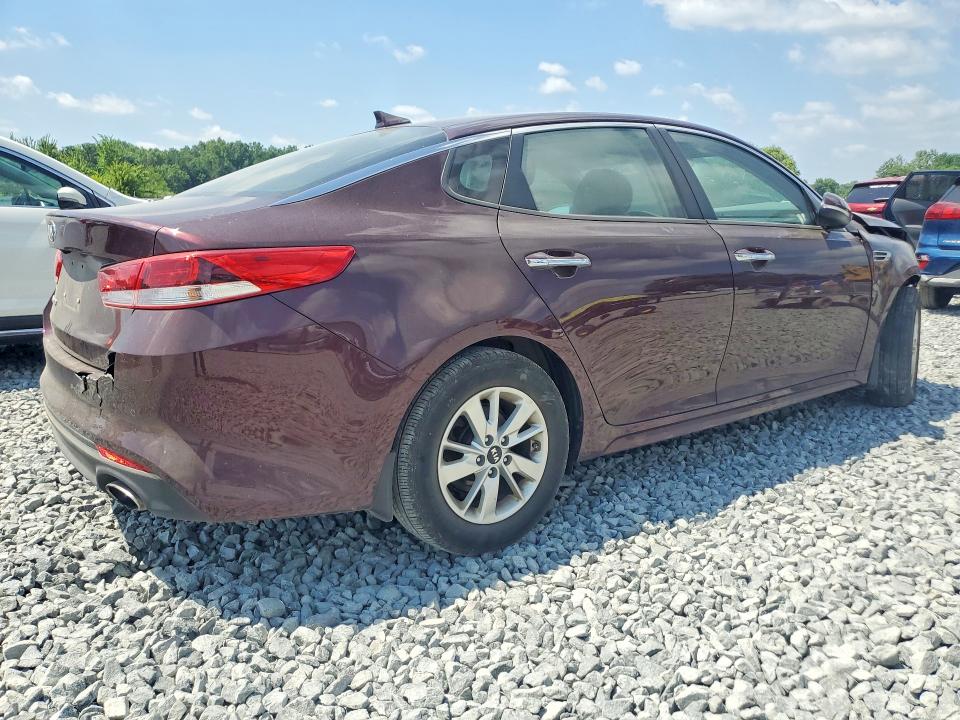 2018 Kia Optima VIN 5XXGT4L37JG194531 COPART salvage auction — FRONT END, OH - CERT OF TITLE-SALVAGE, sold $425 on 2026-07-30 (photo 3)