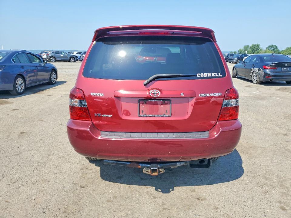 2007 Toyota Highlander VIN JTEHP21A670228737 COPART salvage auction — FRONT END, PA - CERTIFICATE OF SALVAGE, sold $250 on 2026-07-31 (photo 6)