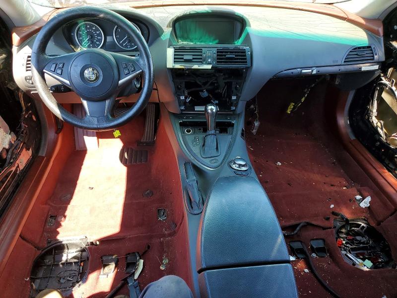 2004 BMW 6 series VIN WBAEH73404B189097 COPART salvage auction — VANDALISM, CA - SALVAGE CERTIFICATE, sold $175 on 2026-07-20 (photo 8)