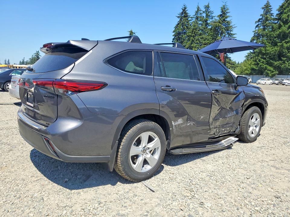 2023 Toyota Highlander VIN 5TDZARAH2PS525632 COPART salvage auction — FRONT END, WA - BILL OF SALE, sold $14,000 on 2026-07-17 (photo 3)
