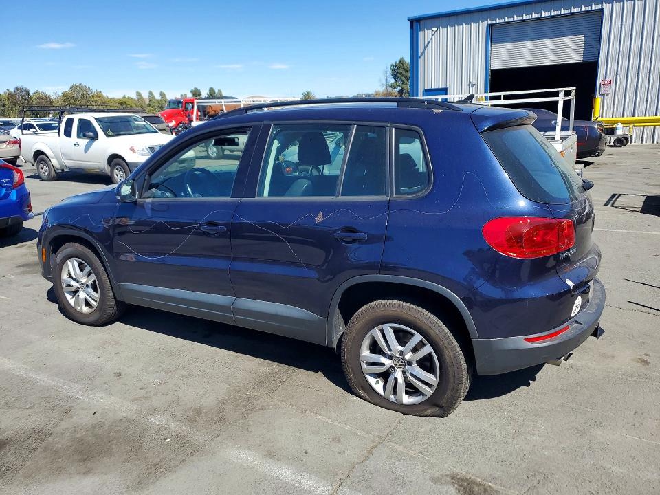 2015 Volkswagen Tiguan VIN WVGBV7AX1FW552834 COPART salvage auction — VANDALISM, Ca - Salvage Certificate, sold $750 on 2026-08-07 (photo 2)