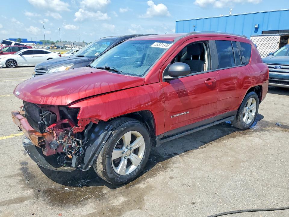 2012 Jeep Compass VIN 1C4NJCEB4CD580185 COPART salvage auction — FRONT END, Mi - Certificate Of Title, sold $375 on 2026-07-31 (photo 1)