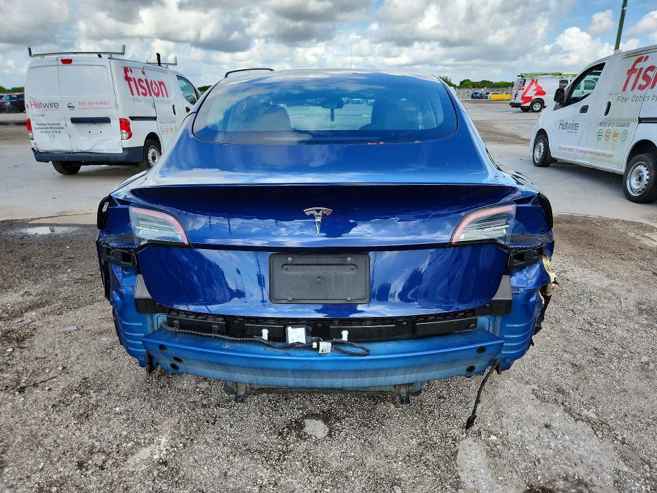 2022 Tesla Model 3 VIN 5YJ3E1EA2NF289901 COPART salvage auction — REAR END, FL - CERTIFICATE OF TITLE, sold $6,300 on 2026-07-20 (photo 6)