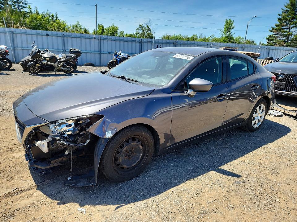 2015 Mazda 3 VIN 3MZBM1U74FM216382 COPART salvage auction — FRONT END, ON - PERMIT NO BRAND - UNFIT, sold $400 on 2026-07-23 (photo 1)