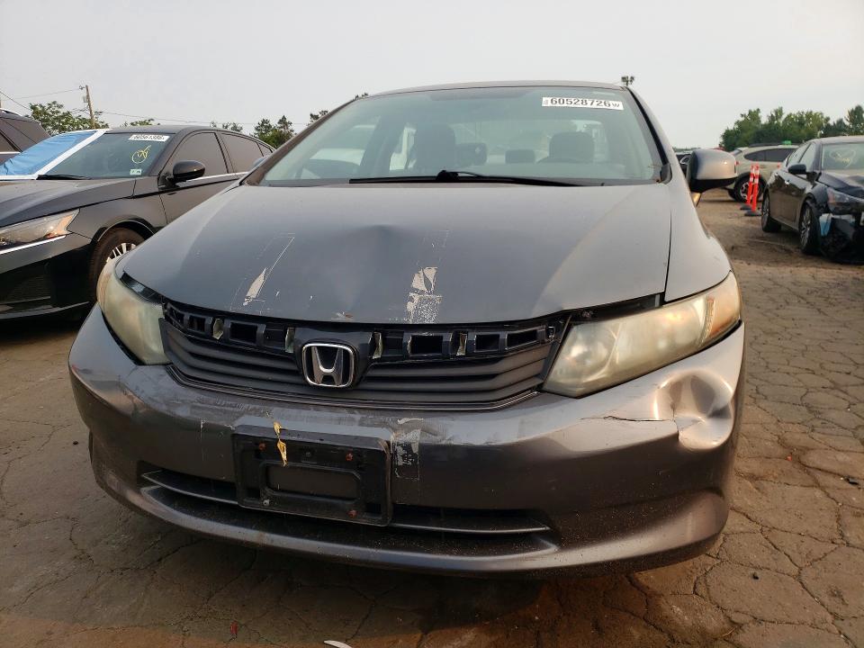 2012 Honda Civic VIN 2HGFB2F53CH558073 COPART salvage auction — FRONT END, Ct - Certificate Of Title, sold $1,250 on 2026-07-31 (photo 5)