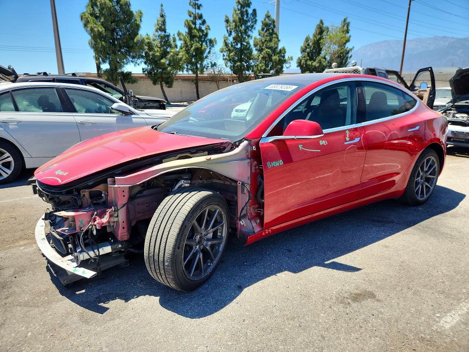 2020 Tesla Model 3 VIN 5YJ3E1EB6LF635809 COPART salvage auction — FRONT END, Ca - Salvage Certificate, sold $150 on 2026-07-21 (photo 1)