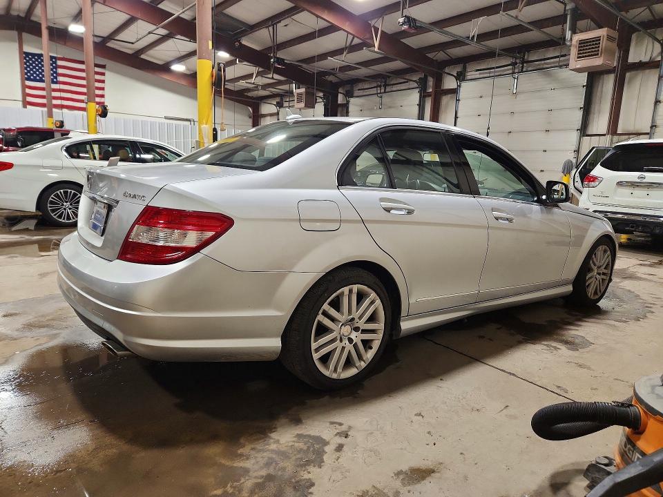 2009 Mercedes-benz C-klasse VIN WDDGF81X39R049280 COPART salvage auction — WATER/FLOOD, PA - CERT OF SALVAGE-W=FLOOD VEH, sold $550 on 2026-07-24 (photo 3)