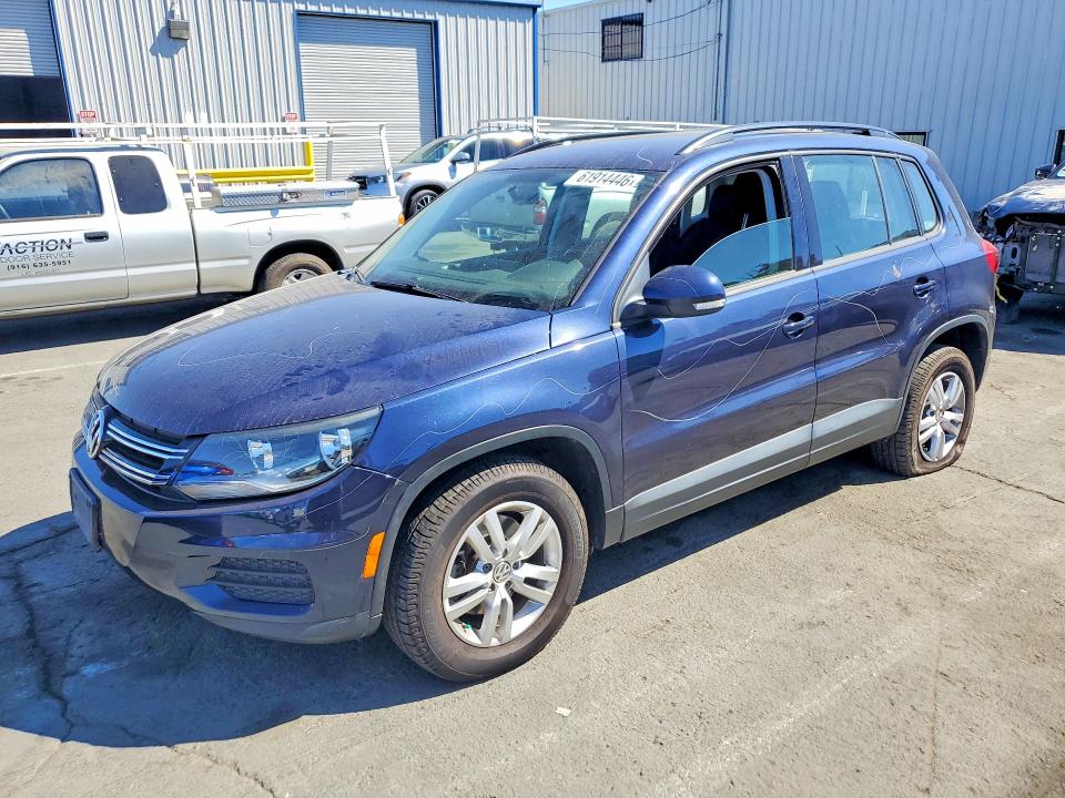 2015 Volkswagen Tiguan VIN WVGBV7AX1FW552834 COPART salvage auction — VANDALISM, Ca - Salvage Certificate, sold $750 on 2026-08-07 (photo 1)