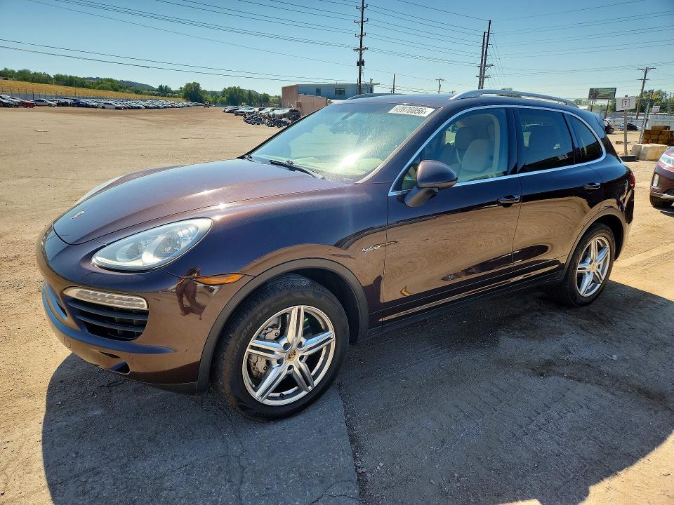 2014 Porsche Cayenne VIN WP1AE2A22ELA51294 COPART salvage auction — HAIL, Co - Certificate Of Title, sold $5,200 on 2026-07-29 (photo 1)