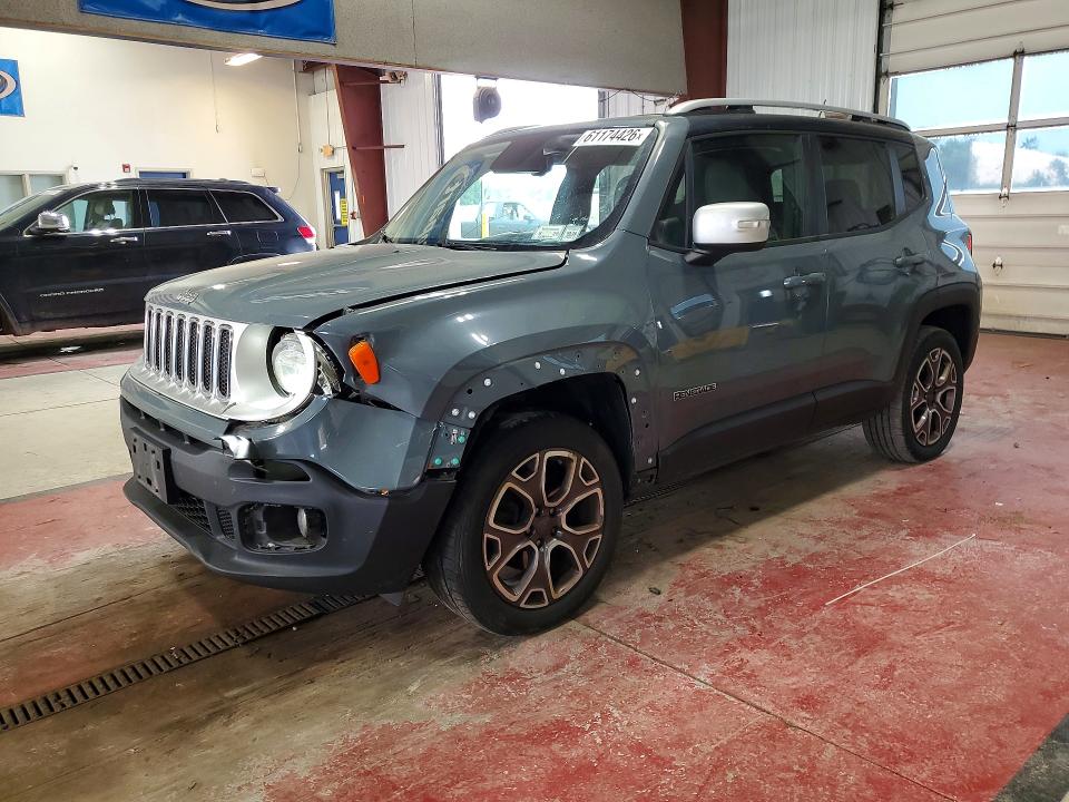 2017 Jeep Renegade VIN ZACCJBDBXHPF63757 COPART salvage auction — FRONT END, Ny - Mv-907A Salvage Certificate, sold $825 on 2026-08-10 (photo 1)