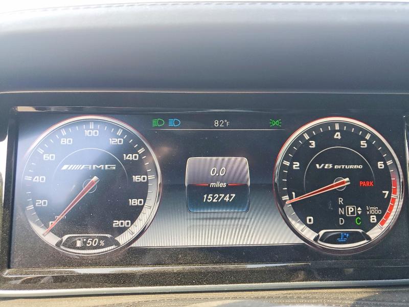 2015 Mercedes-benz S-klasse amg VIN WDDUG7JB7FA148967 COPART salvage auction — FRONT END, Nc - Salvage Certificate Of Title, sold $3,000 on 2026-07-28 (photo 9)