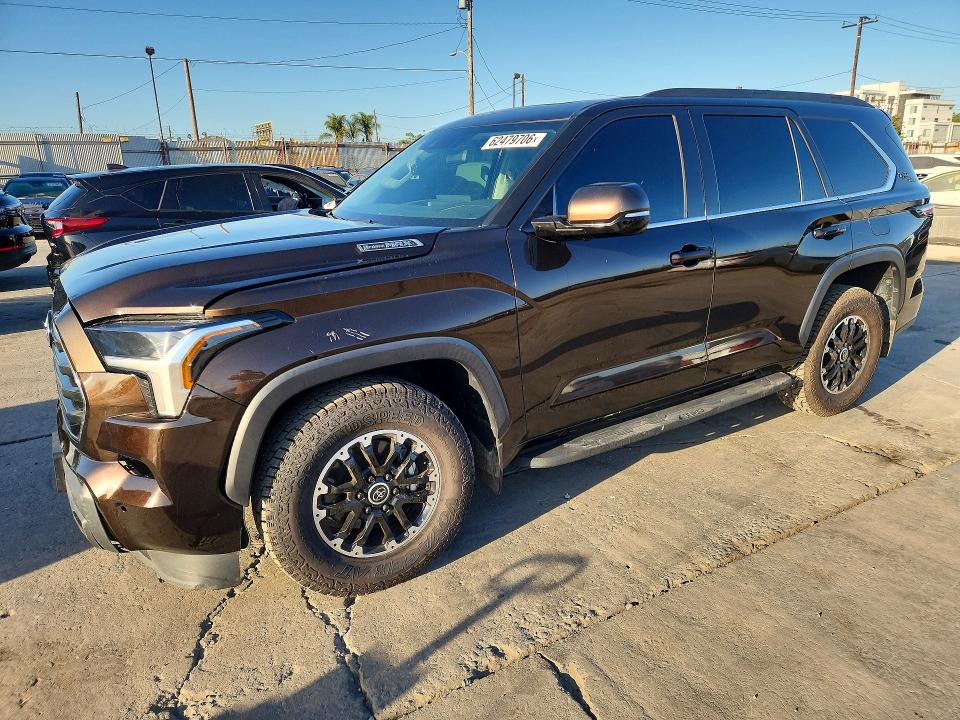2023 Toyota Sequoia VIN 7SVAAABAXPX006652 COPART salvage auction — FRONT END, CA - DIS/DLR/EXP ONLY CLEAN TITLE, sold $27,750 on 2026-07-29 (photo 1)