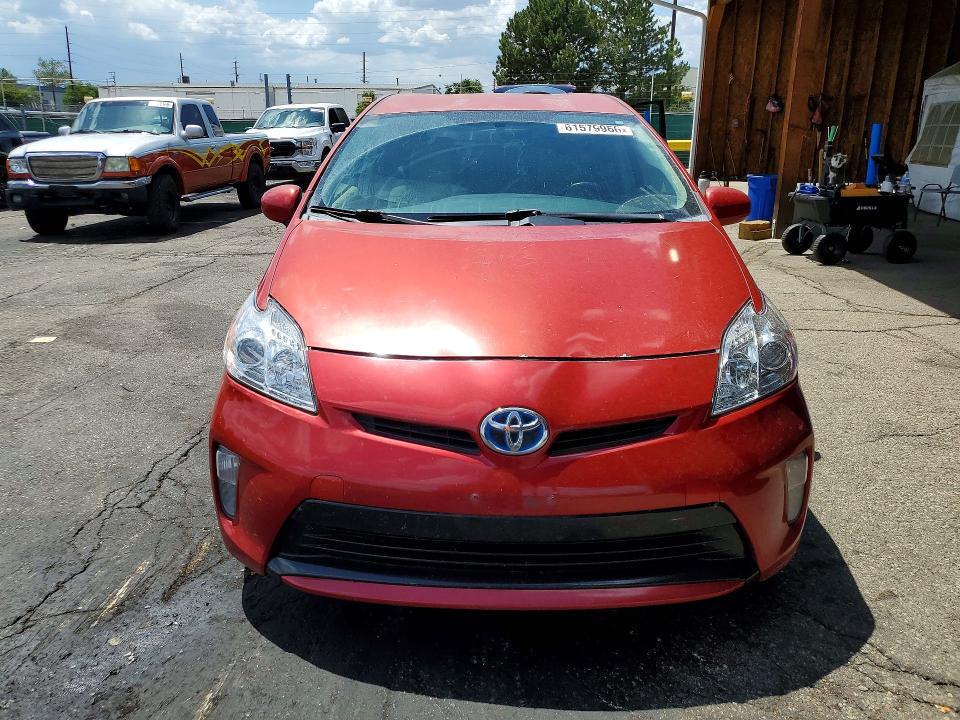 2013 Toyota Prius VIN JTDKN3DU6D5643146 COPART salvage auction — FRONT END, Fl - Derelict Vehicle Certificate (P), sold $1,100 on 2026-07-30 (photo 5)