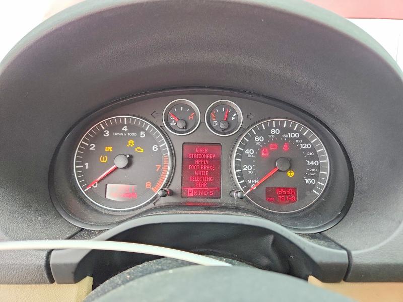 2008 Audi A3 VIN WAUHF78P98A075293 COPART salvage auction — REAR END, FL - CERT OF TITLE SLVG REBUILDABLE, sold $15 on 2026-07-27 (photo 9)
