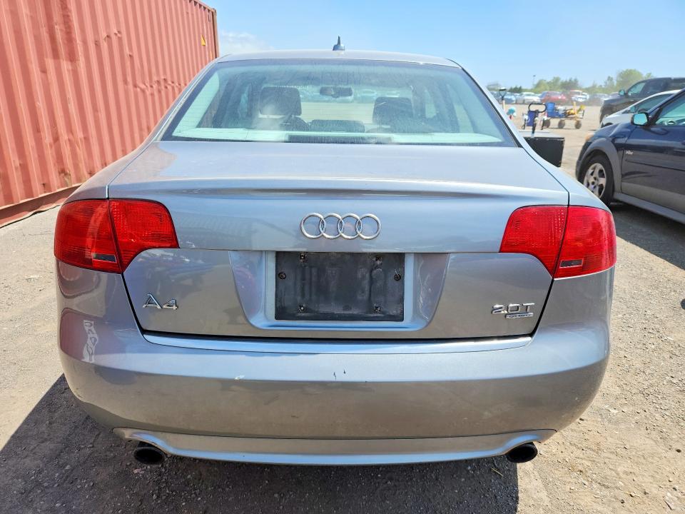 2008 Audi A4 VIN WAUDF68E78A160303 COPART salvage auction — MECHANICAL, On - Permit No Brand - Unfit, sold $300 on 2026-07-23 (photo 6)