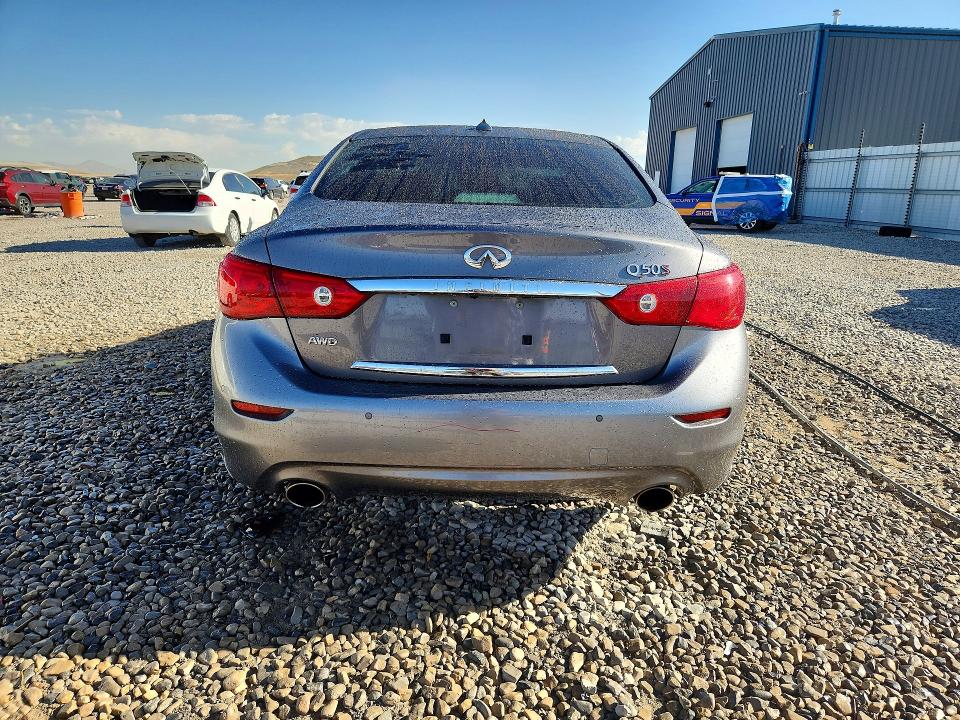 2014 Infiniti Q50 VIN JN1BV7AR1EM689856 COPART salvage auction — FRONT END, Ut - Salvage Certificate, sold $175 on 2026-07-24 (photo 6)