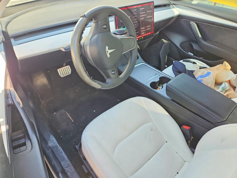 2021 Tesla VIN 5YJ3E1EC3MF973341 COPART salvage auction — FRONT END, TX - SALVAGE VEHICLE TITLE (P), sold $5,700 on 2026-07-31 (photo 8)