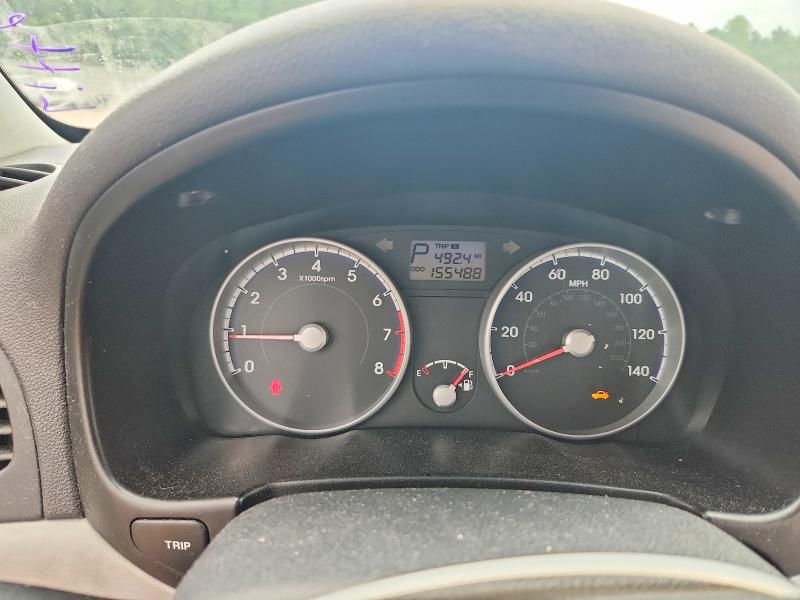 2010 Hyundai Accent VIN KMHCN4AC6AU486446 COPART salvage auction — FRONT END, VA - CERT OF TITLE - SALVAGE, sold $425 on 2026-07-20 (photo 9)