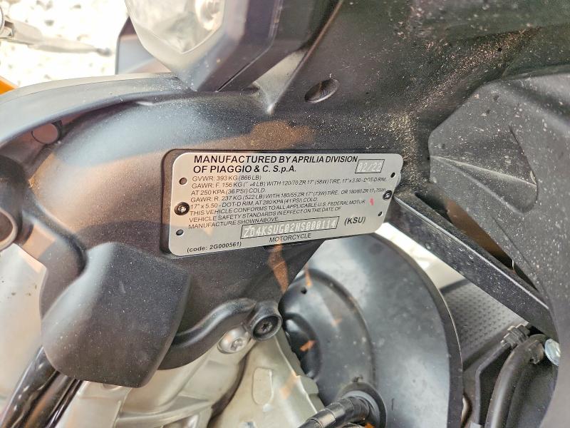 2022 Aprilia Rs VIN ZD4KSUG02NS000114 COPART salvage auction — FRONT END, Oh - Cert Of Title-Salvage, sold $2,600 on 2026-08-13 (photo 9)