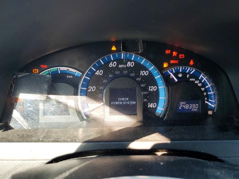 2012 Toyota Camry solara VIN 4T1BD1FK5CU009166 COPART salvage auction — FRONT END, Ca - Salvage Certificate, sold $425 on 2026-07-31 (photo 9)
