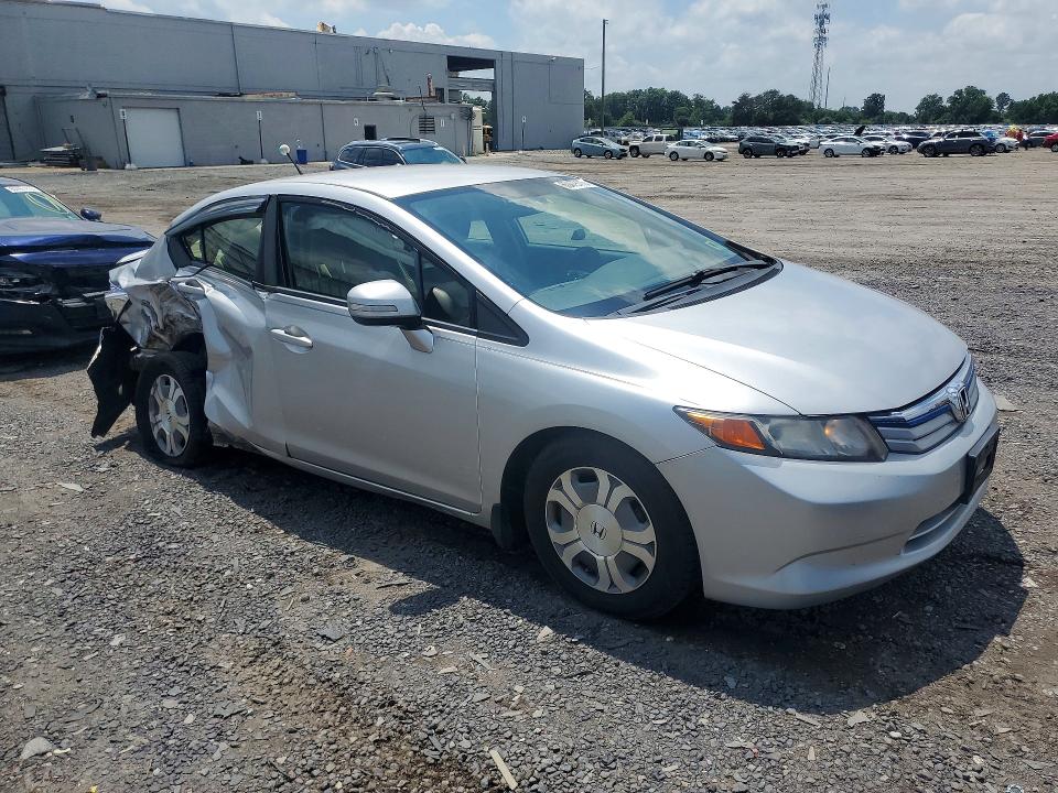 2012 Honda Civic VIN JHMFB4F22CS011447 COPART salvage auction — REAR END, Va - Certificate Of Title, sold $200 on 2026-07-22 (photo 4)