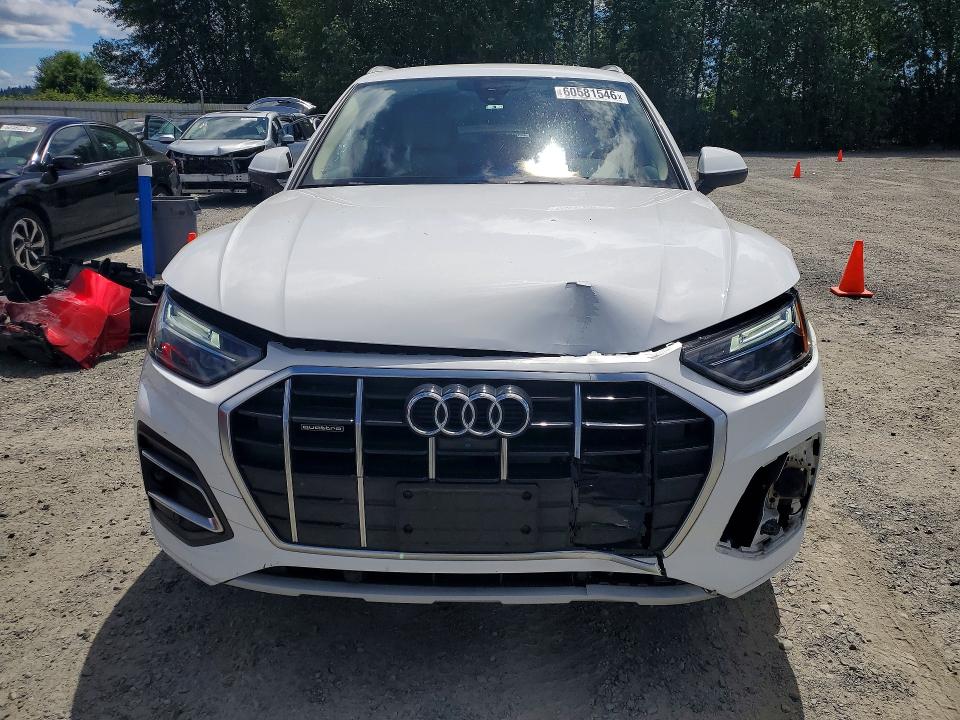 2021 Audi Q5 VIN WA1BAAFY8M2140326 COPART salvage auction — FRONT END, Wa - Bill Of Sale, sold $14,600 on 2026-07-20 (photo 5)