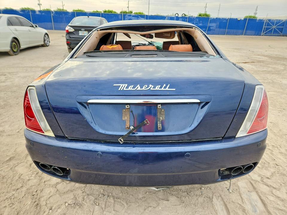 2008 Maserati Quattroporte VIN ZAMFE39A980033515 COPART salvage auction — FRONT END, FL - CERT OF TITLE-REBUILT, sold $275 on 2026-07-29 (photo 6)