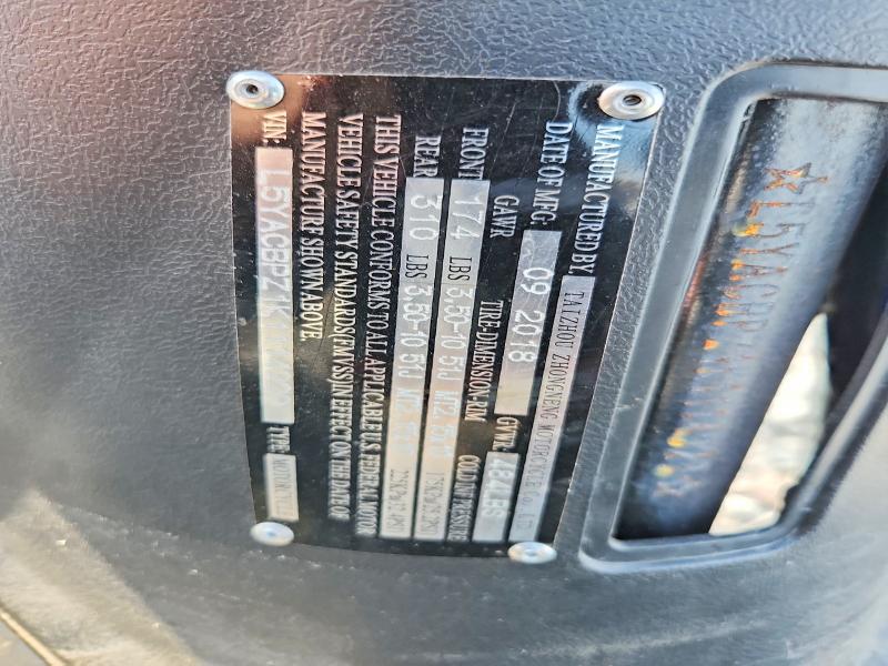 2019 Other cycle Other VIN L5YACBPZ1K1114929 COPART salvage auction — MECHANICAL, WI - JUNKED VEHICLE BILL OF SALE, sold $15 on 2026-07-16 (photo 9)