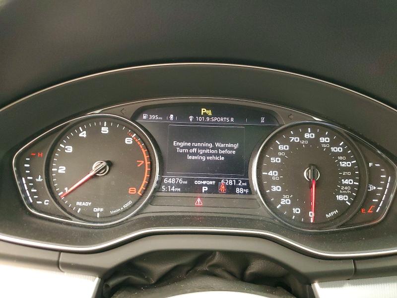 2020 Audi Q5 VIN WA1ANAFY4L2090152 COPART salvage auction — FRONT END, NY - MV-907A SALVAGE CERTIFICATE, sold $9,100 on 2026-07-20 (photo 9)