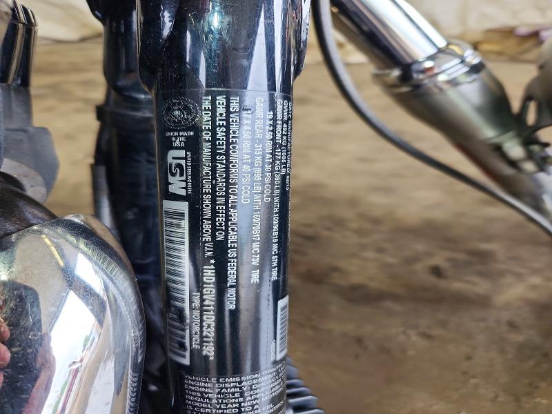 2013 Harley-davidson Super-glide VIN 1HD1GV411DC321192 COPART salvage auction — ROLLOVER, Pa - Certificate Of Salvage, sold $1,150 on 2026-07-23 (photo 8)