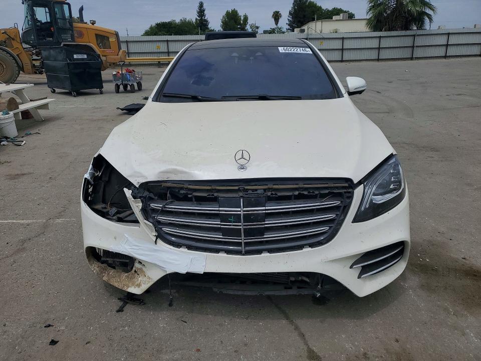 2018 Mercedes-benz S-klasse VIN WDDUG8DB8JA410392 COPART salvage auction — FRONT END, Ca - Salvage Certificate, sold $9,200 on 2026-08-14 (photo 5)